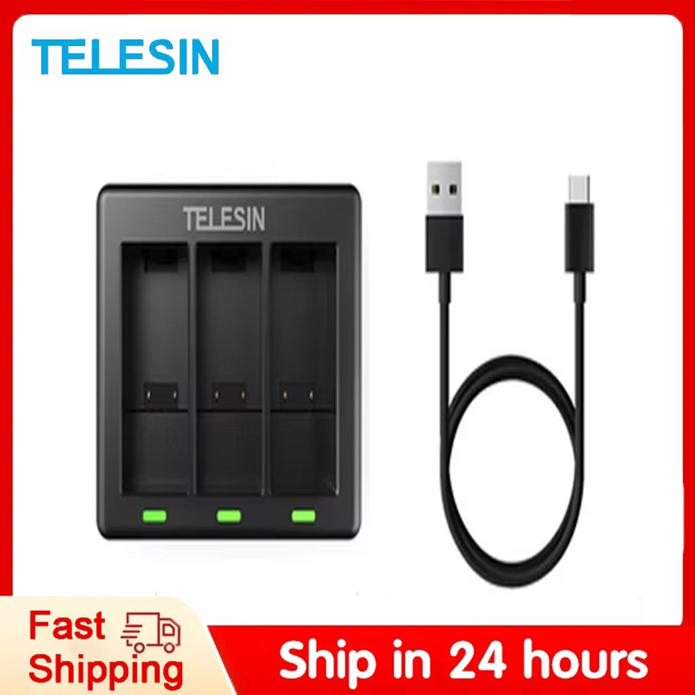 Gopro Action Camera Hero 11 Black - TELESIN 3-Wege-Akkuladegerät für GoPro 9 10