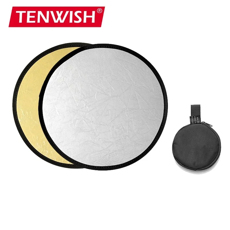 Reflector Disc Silver - TENWISH Photography Mini-Reflektor 30 cm 2-in-1