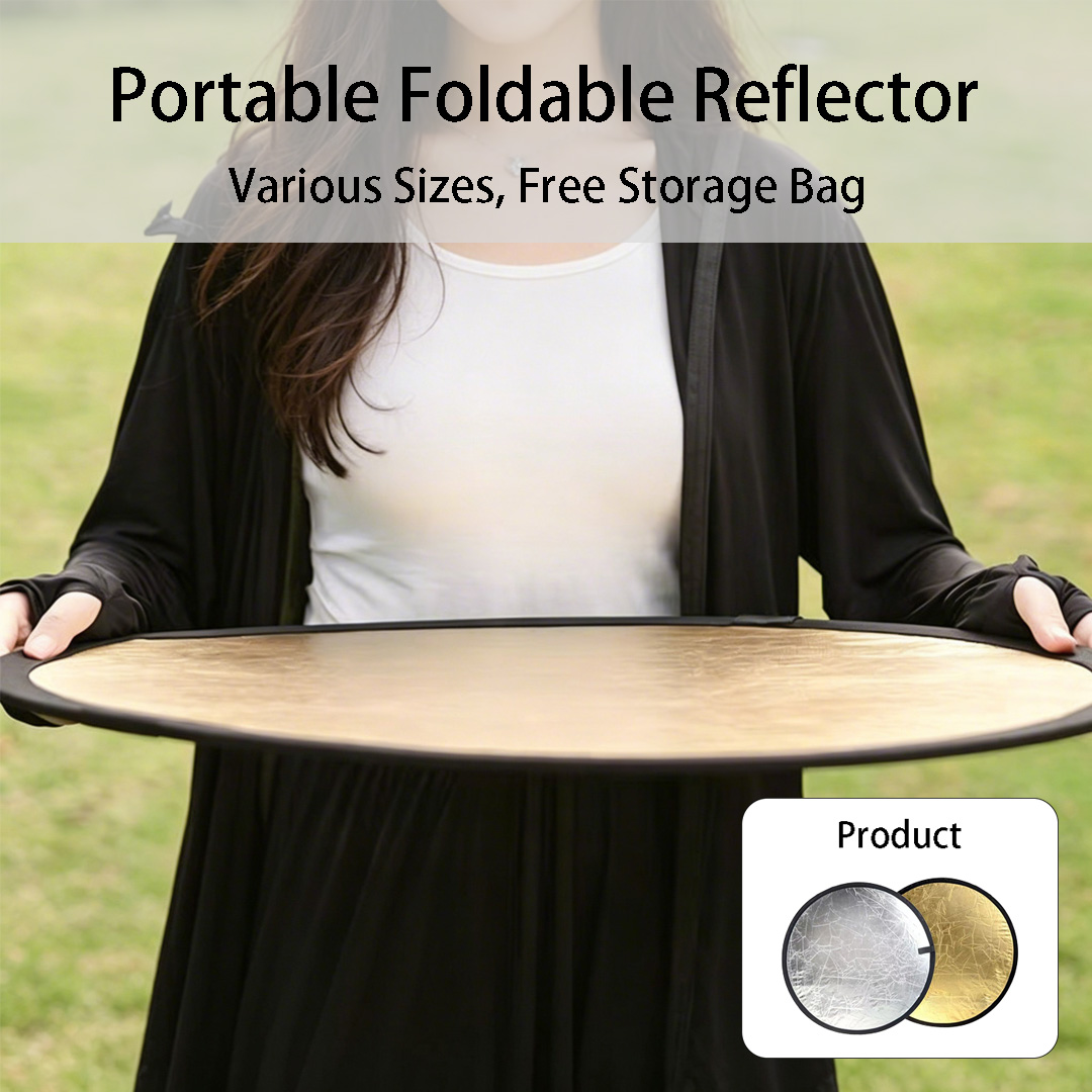 Reflector Disc Silver - 30/60 cm runder, doppelseitiger silberweißer Reflektor,