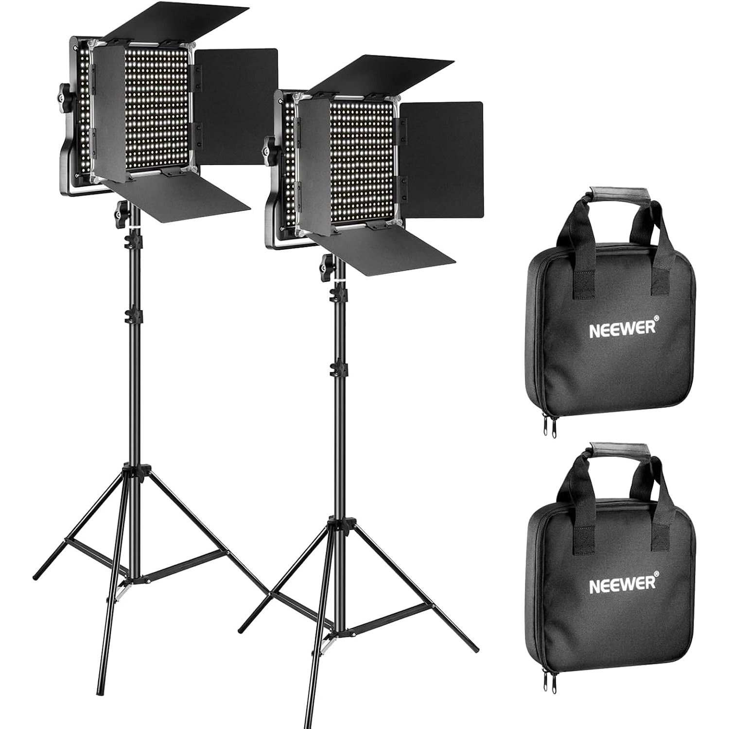 Photography Lighting Kit Neewer - NEEWER 2er-Pack 660 LED-Videolicht-Set, 3200-5600K CRI
