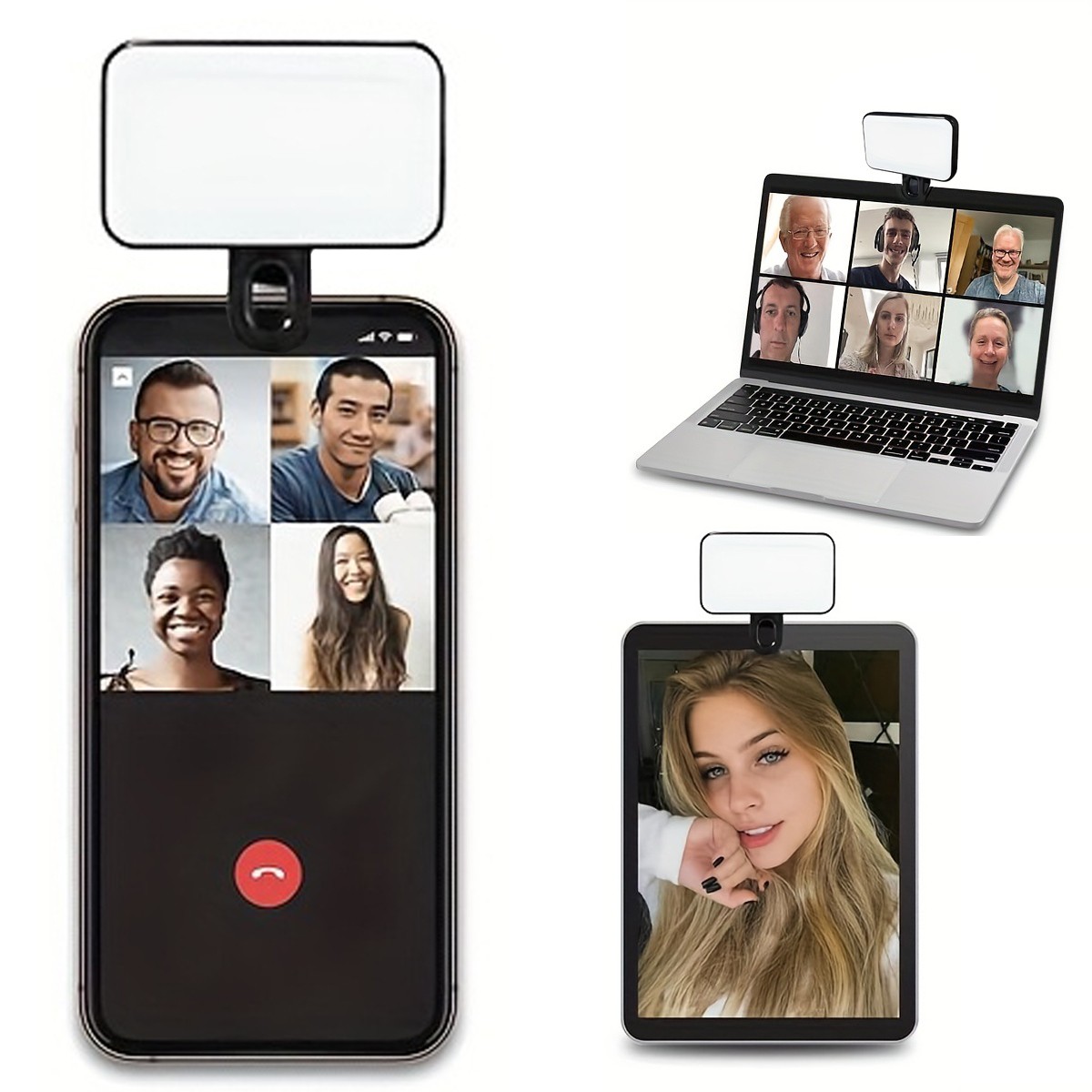 Photography Lighting Options - Clip-On-Handylicht für Mobiltelefone, erhältlich in kalten,