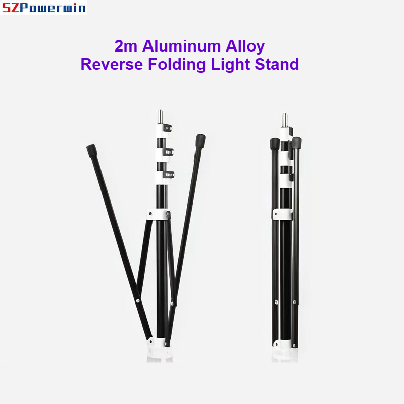 Photography Lighting Flash - 2m Aluminium-Legierung Umkehrbar Faltbarer Lichtständer |