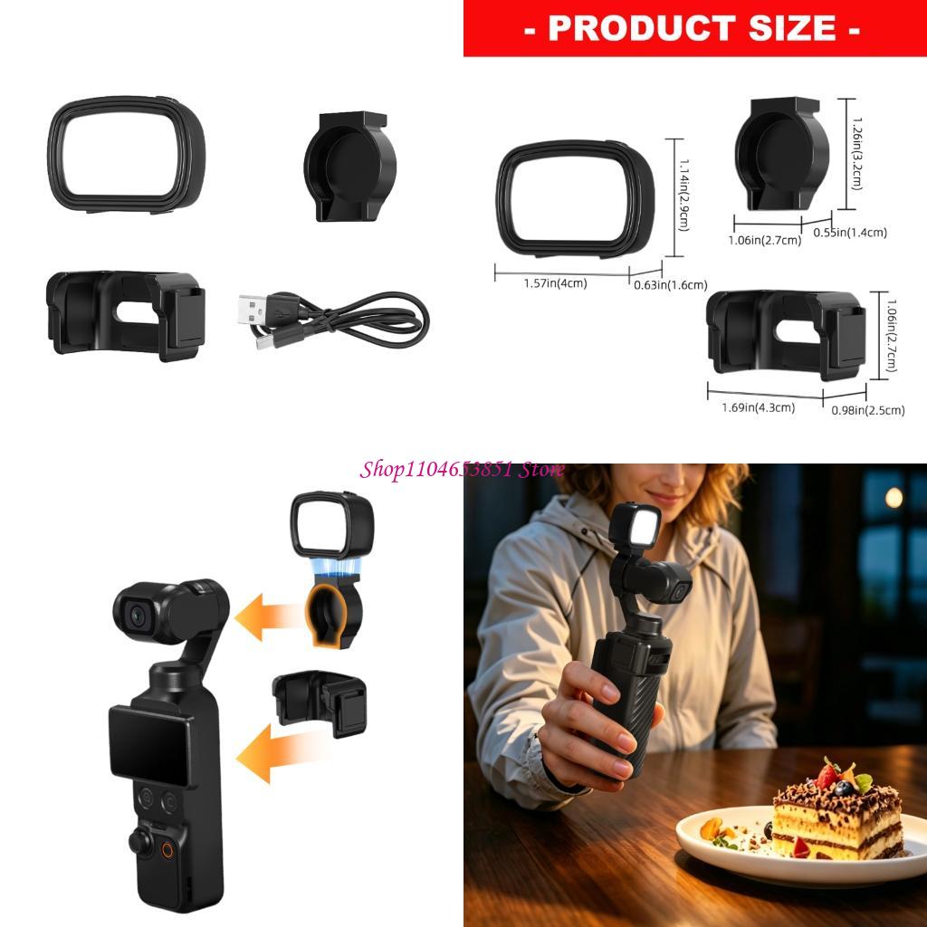 Photography Lighting Reference - Magnetisches Clip-On-Licht für Pocket 4 mit