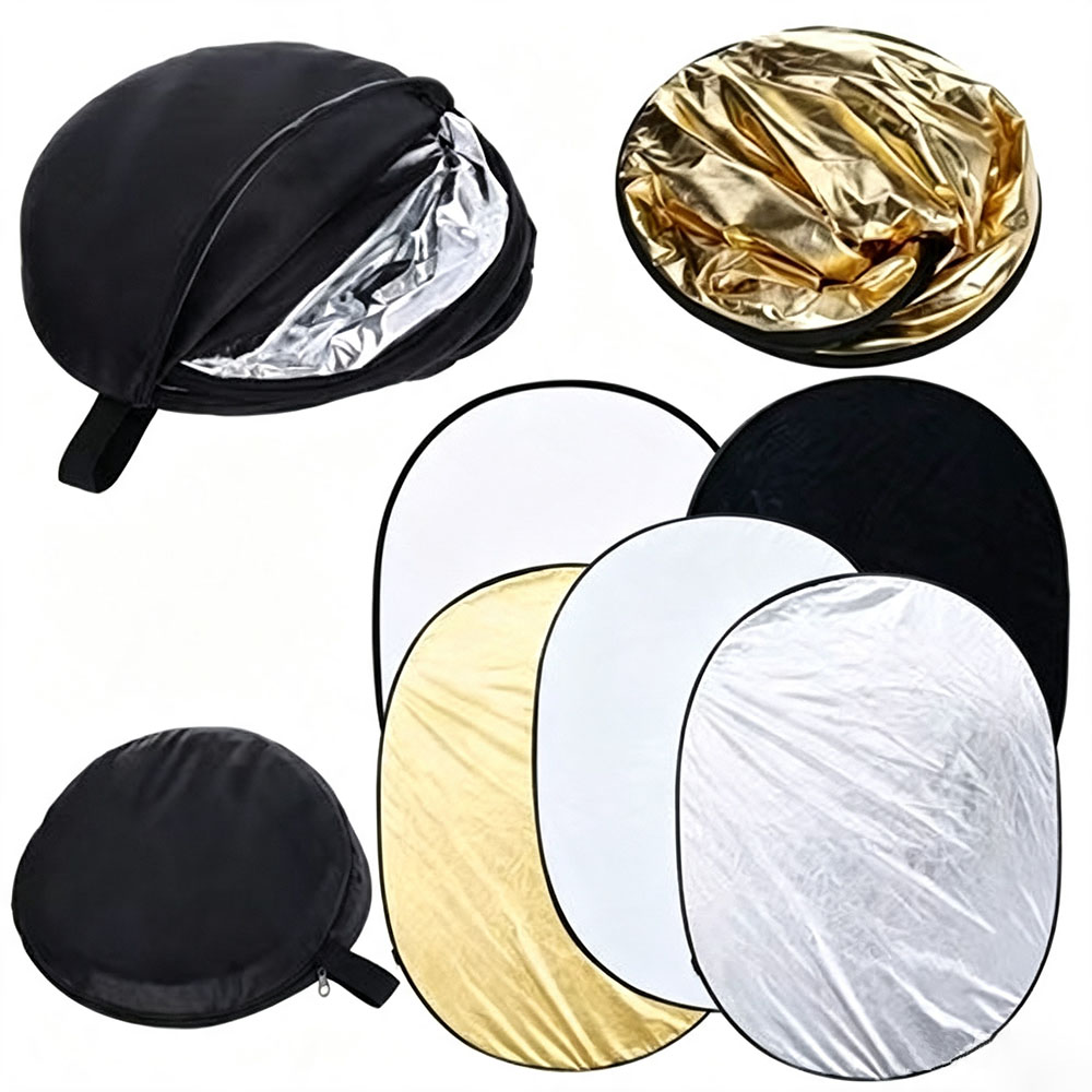 Photography Lighting Reflector - Tragbarer 5-in-1 Zusammenklappbarer Fotografie-Reflektor Lichtdiffusor mit