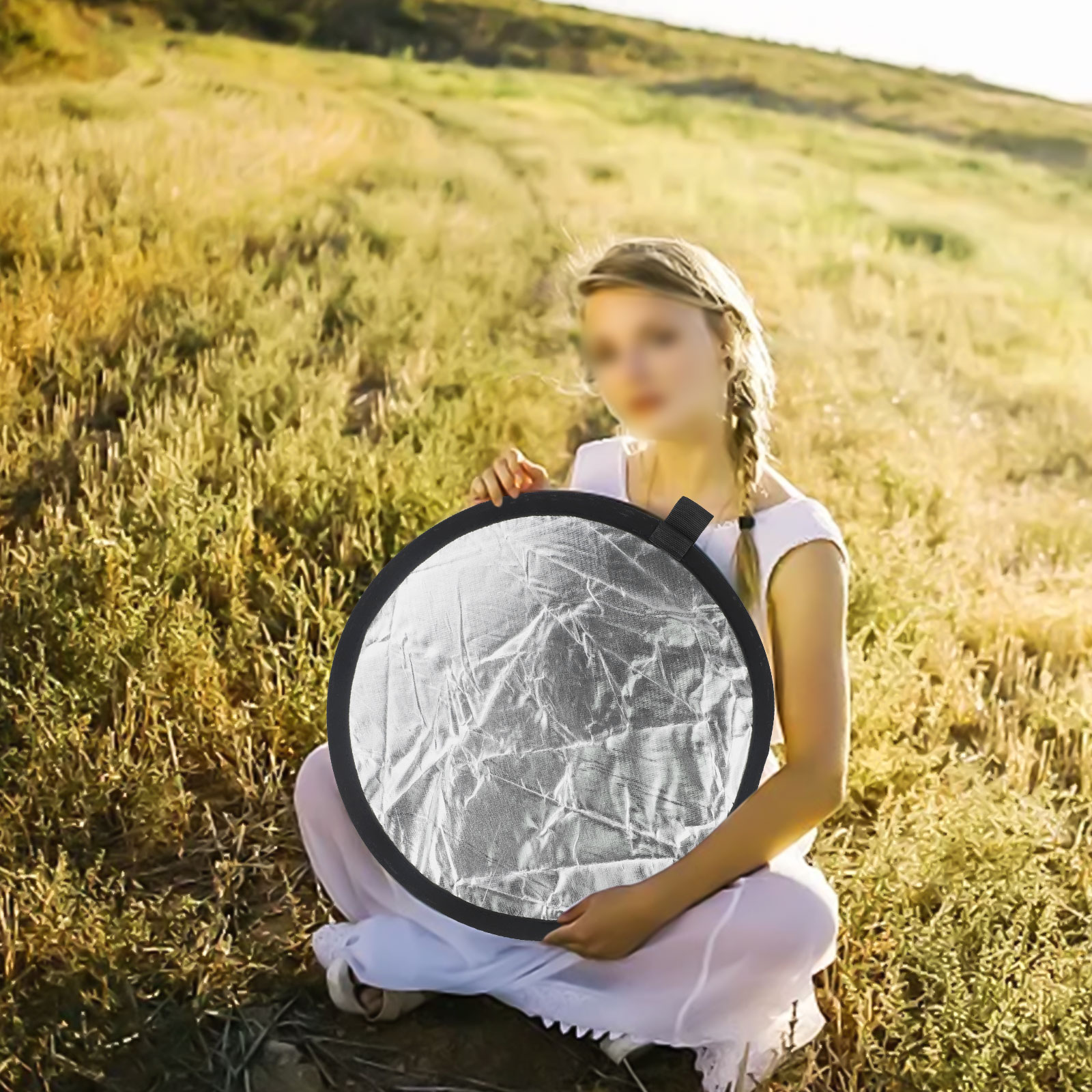 Reflector Disc Silver - 5-in-1 Handreflektor für Fotografie mit gold-,