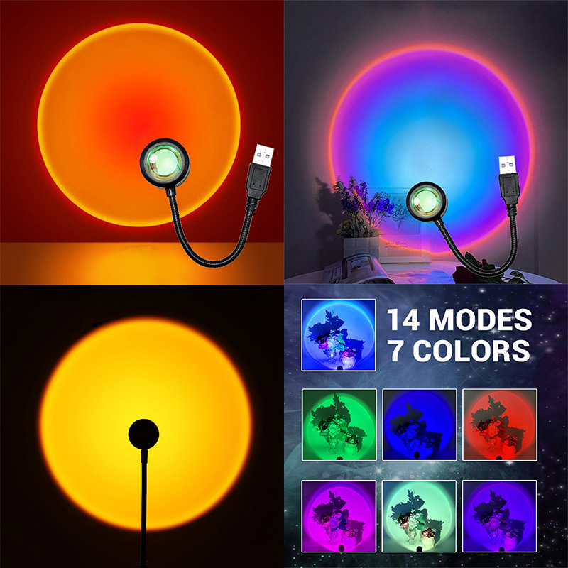 Photography Lighting Diy - ZK40 LED Sonnenuntergang Lampe Nachthimmel USB