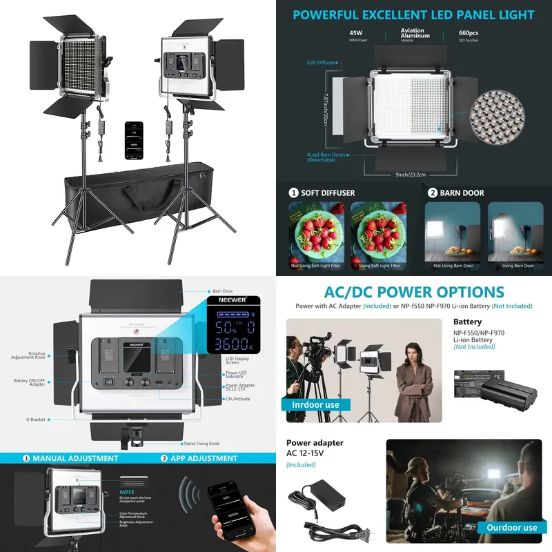 Fotografie-Video-Beleuchtungss – Photography Lighting Kit Neewer Bewertung und Preis