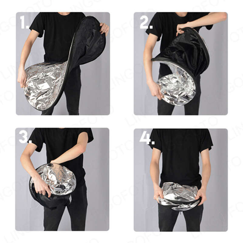 2 in 1, 40 cm zusammenklappbar – Reflector Disc Silver Bewertung und Preis