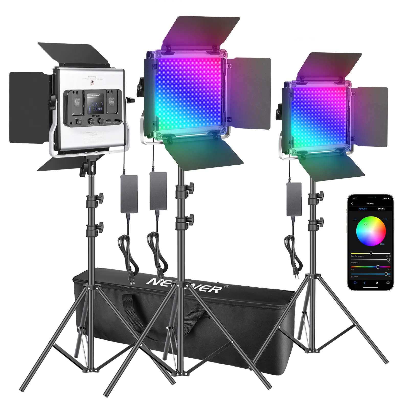 Neewer 3er-Pack 480 RGB LED-Le – Photography Lighting Kit Neewer Bewertung und Preis
